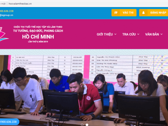 Thí sinh truy cập Hội thi qua website