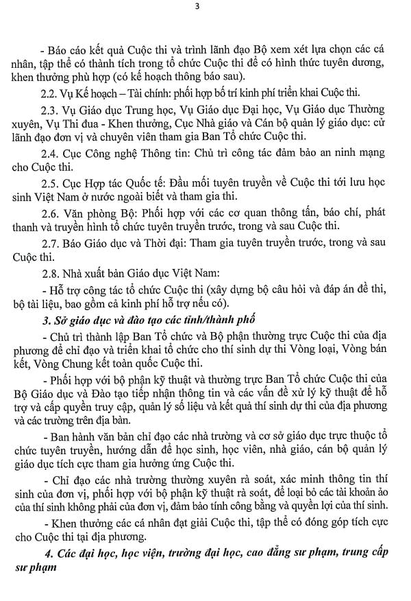 Kế hoạch Tổ chức Cuộc thi Tuổi trẻ học tập và làm theo tư tưởng, đạo đức, phong cách Hồ Chí Minh năm 2021 - Trang 3
