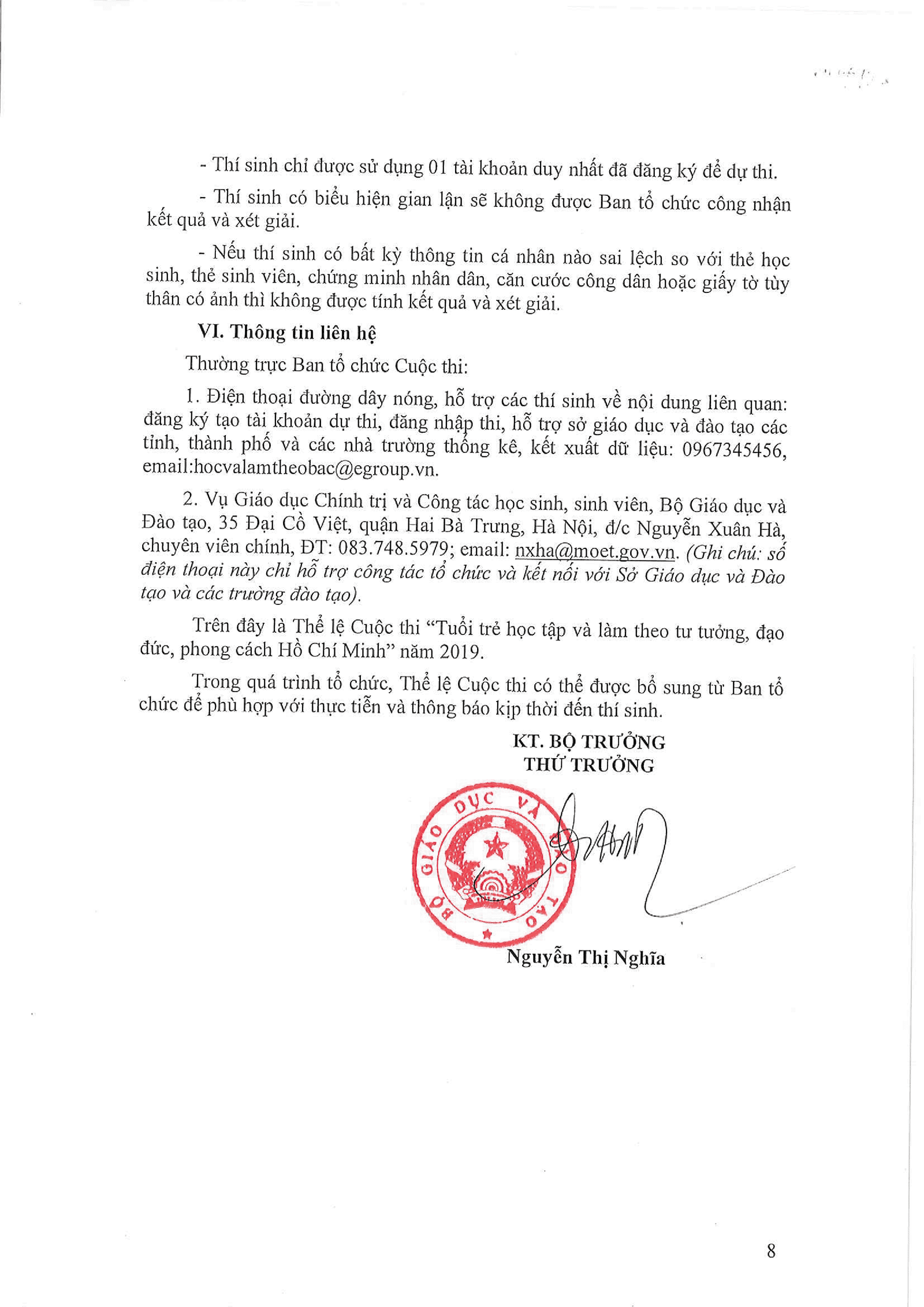 Thể lệ Cuộc thi “Tuổi trẻ học tập và làm theo tư tưởng, đạo đức, phong cách Hồ Chí Minh” năm 2019 - Trang 8