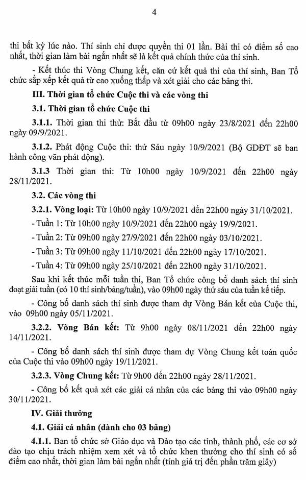 Thể lệ Cuộc thi Tuổi trẻ học tập và làm theo tư tưởng, đạo đức, phong cách Hồ Chí Minh năm 2021 - Trang 4
