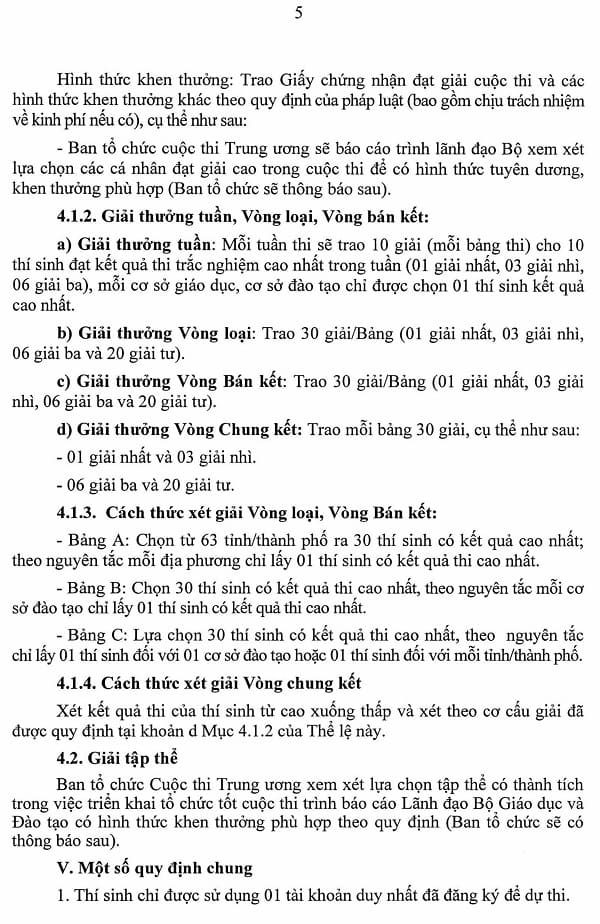 Thể lệ Cuộc thi Tuổi trẻ học tập và làm theo tư tưởng, đạo đức, phong cách Hồ Chí Minh năm 2021 - Trang 5