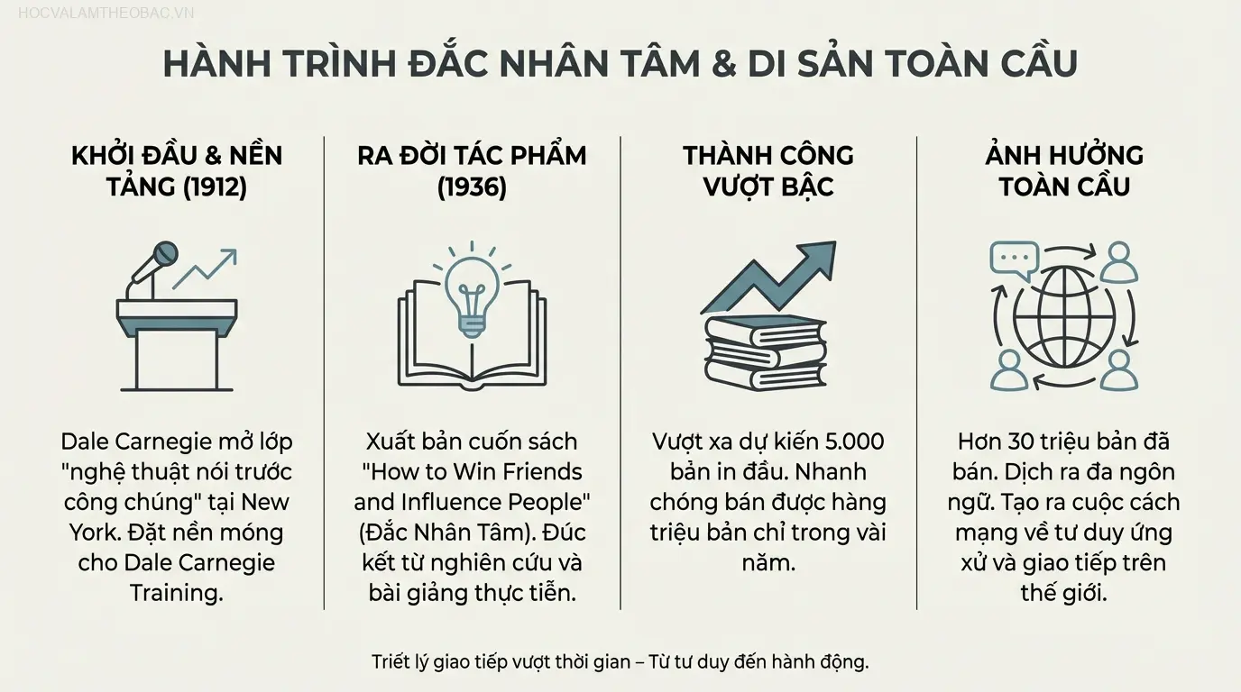 Chân dung Dale Carnegie, tác giả cuốn sách “Đắc Nhân Tâm” nổi tiếng toàn cầu.