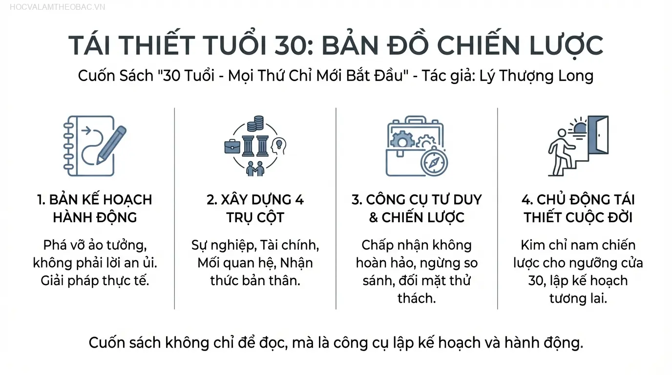 Cuốn sách không chỉ để đọc, mà là một công cụ để lập kế hoạch và tái thiết lại cuộc đời ở tuổi 30.