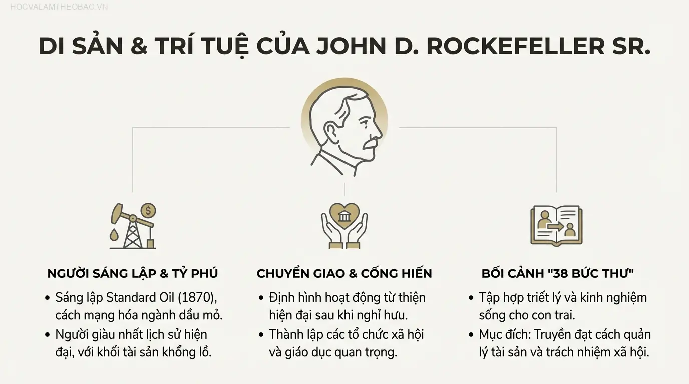 John D. Rockefeller Sr. (1839-1937), người sáng lập Standard Oil và được coi là người giàu nhất lịch sử hiện đại.