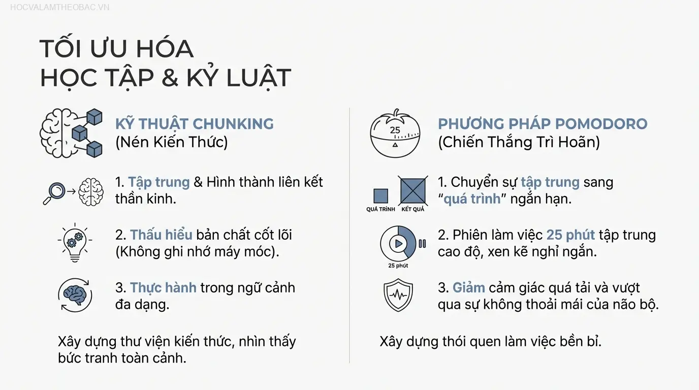 Kỹ thuật Chunking biến những thông tin phức tạp thành các khối kiến thức đơn giản, dễ quản lý và truy xuất.