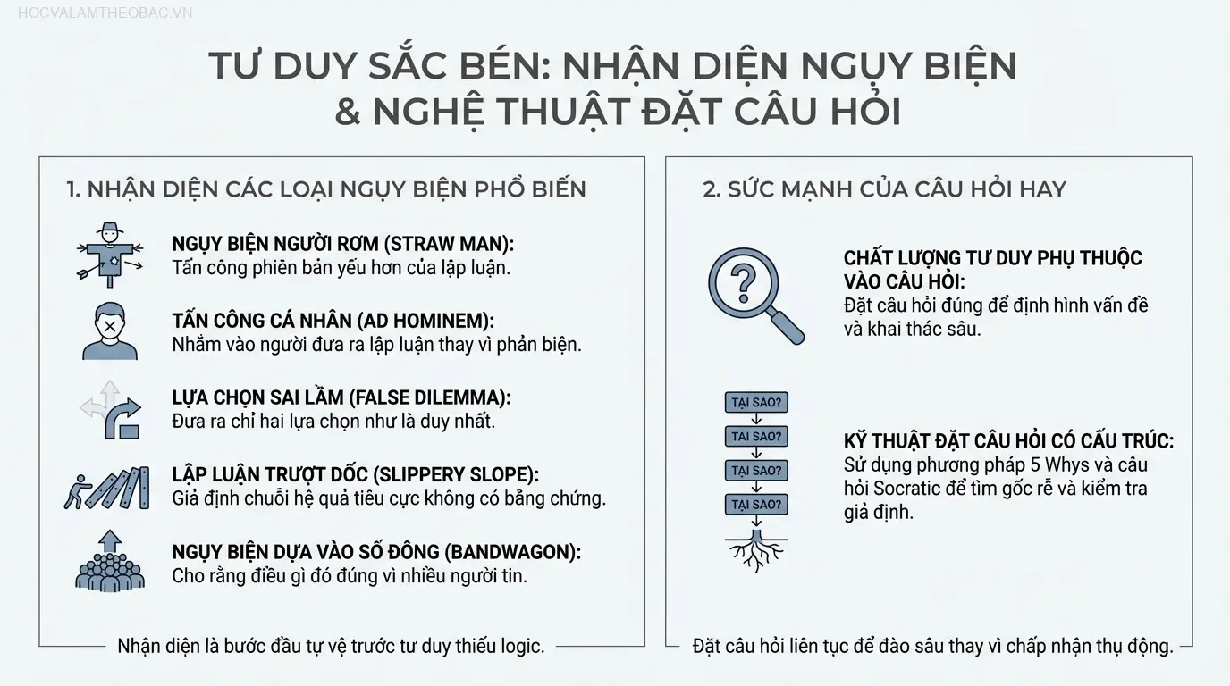 Nhận diện 5 loại ngụy biện phổ biến là bước đầu tiên để tự vệ trước các lập luận thiếu logic.