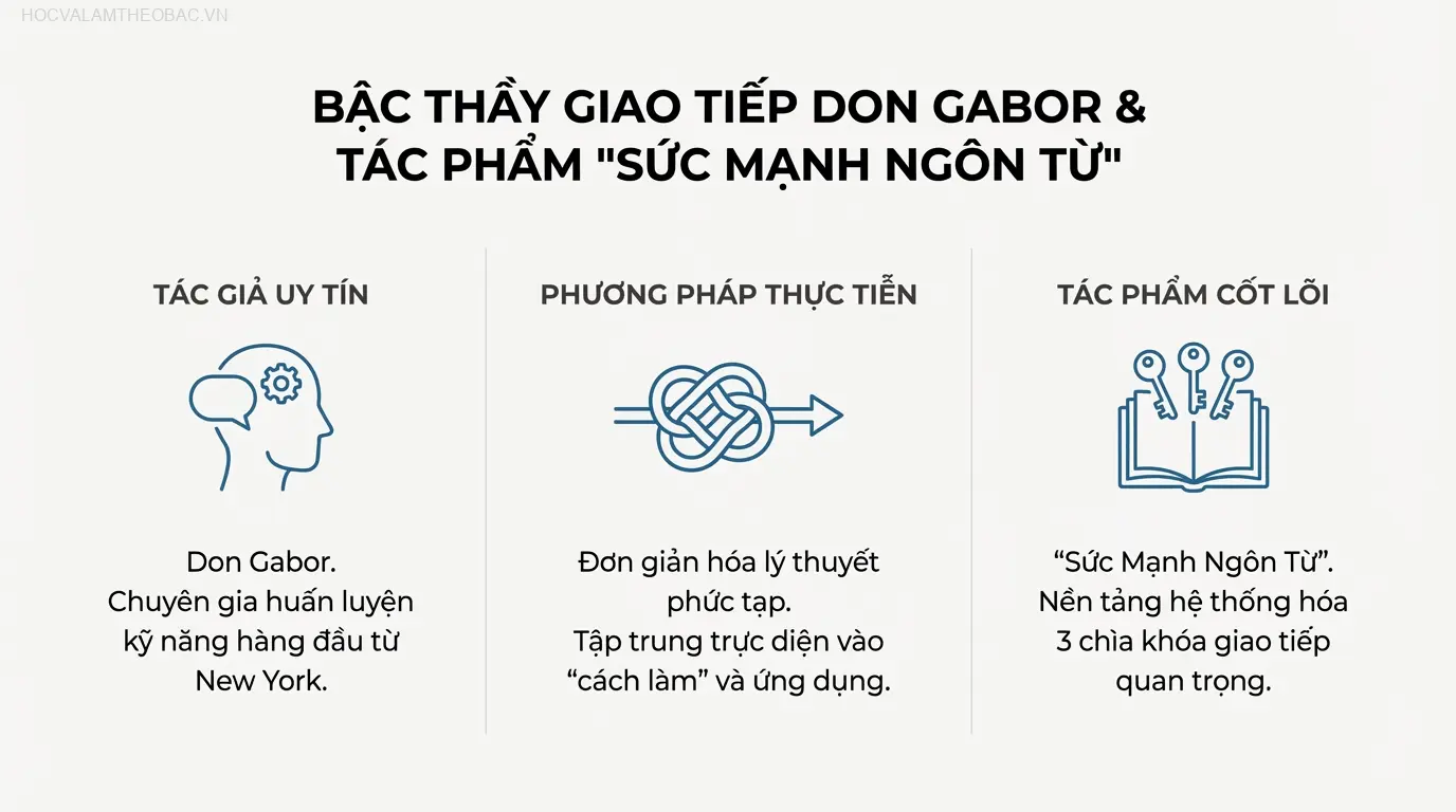 Tác giả Don Gabor, chuyên gia giao tiếp và là người đứng sau những phương pháp trò chuyện hiệu quả.