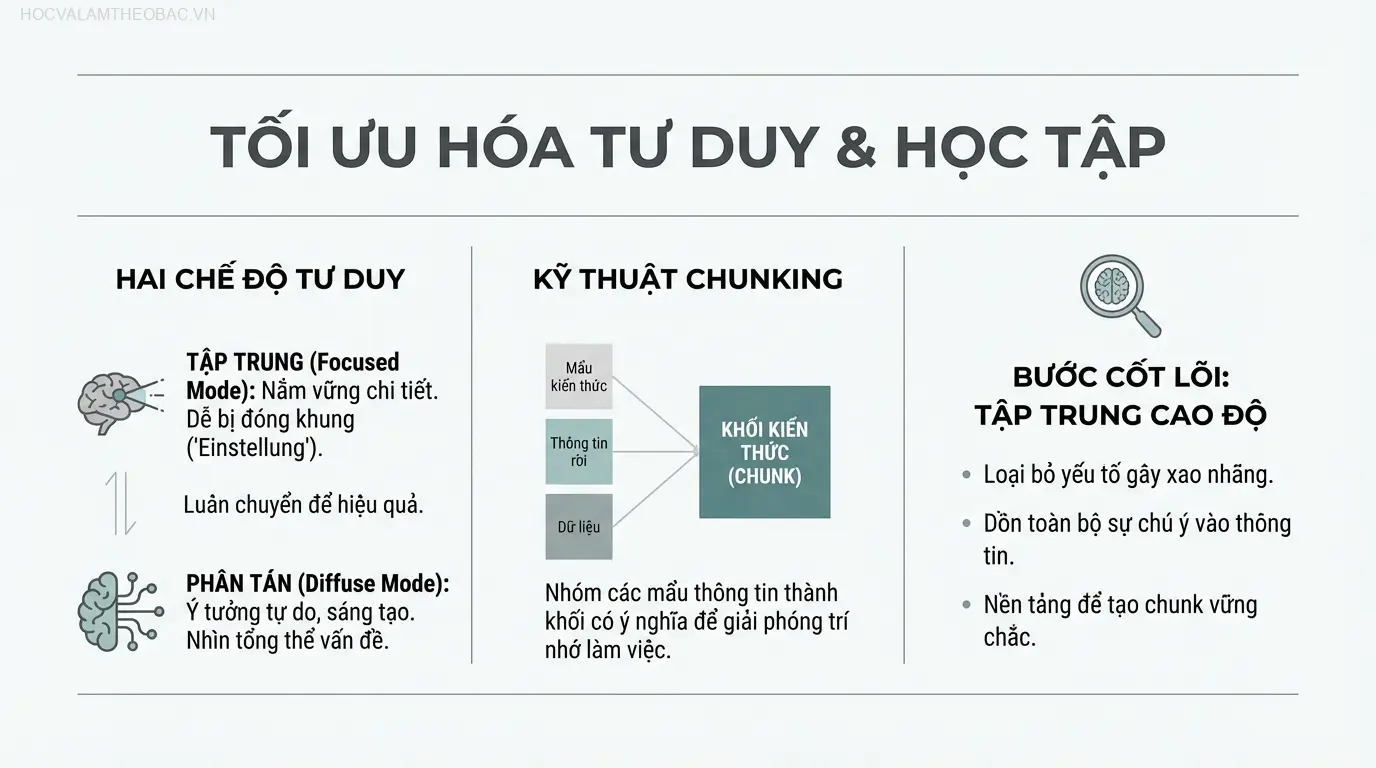 Việc luân chuyển giữa chế độ Tập trung và Phân tán là chìa khóa để giải quyết vấn đề hiệu quả và sáng tạo.